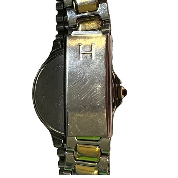 Halston Two toned band with clasp Watch 001-6236 Vintage - Picture 4 of 13